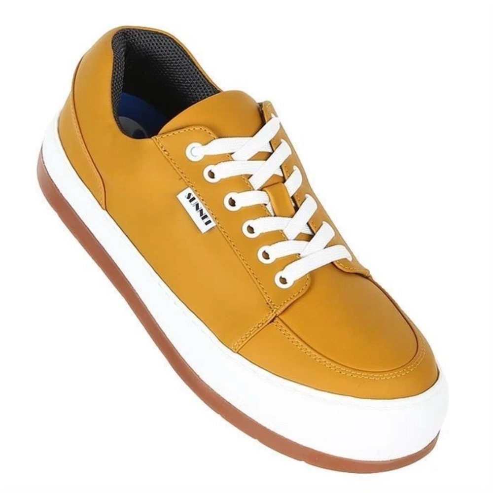 SUNNEI New Shoes Sneakers Dreamy Size 38 Platform‎ Ocher Leather MADE IN ITALY
